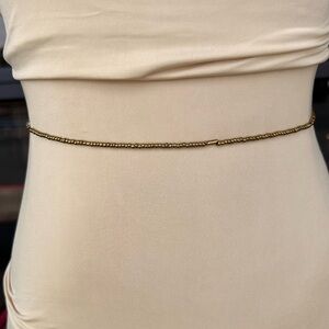 Bronze gold waist beads